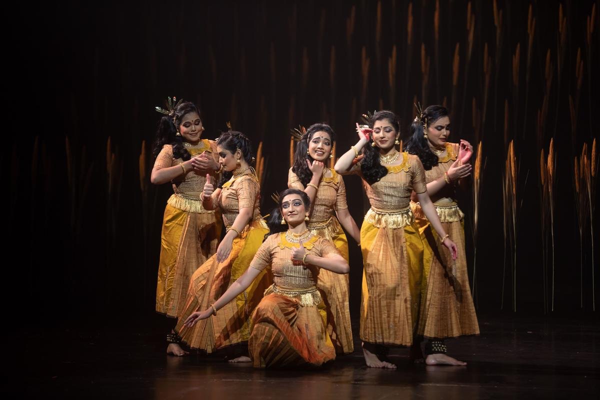 In this piece, dancers from Apsara Arts share the stage with Balinese dancers from the GEOK ensemble and guest dancers from India.