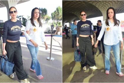 Amid divorce rumours, Esha Deol was spotted with Hema Malini in a cool look, the actress was seen holding her mother's hand, see pictures