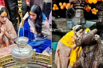 Sara Ali Khan Seeks Blessings At Grishneshwar Jyotirlinga Temple Actress Shared Photo On Social Media Know Bollywood Entertainment Latest Update