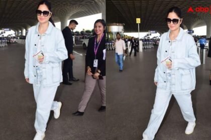 Katrina Kaif made a stylish entry at the airport in denim look, fans were impressed by the simplicity of the actress.