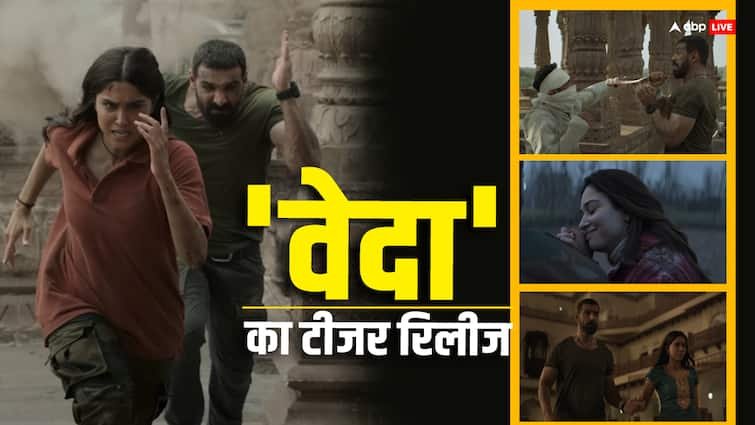vedaa teaser out john abraham and sharvari vagh in action role film releasing on 12th july 2024